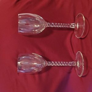 A Pair of Cristal D'Arques-Durand Angelique Wine Glasses.